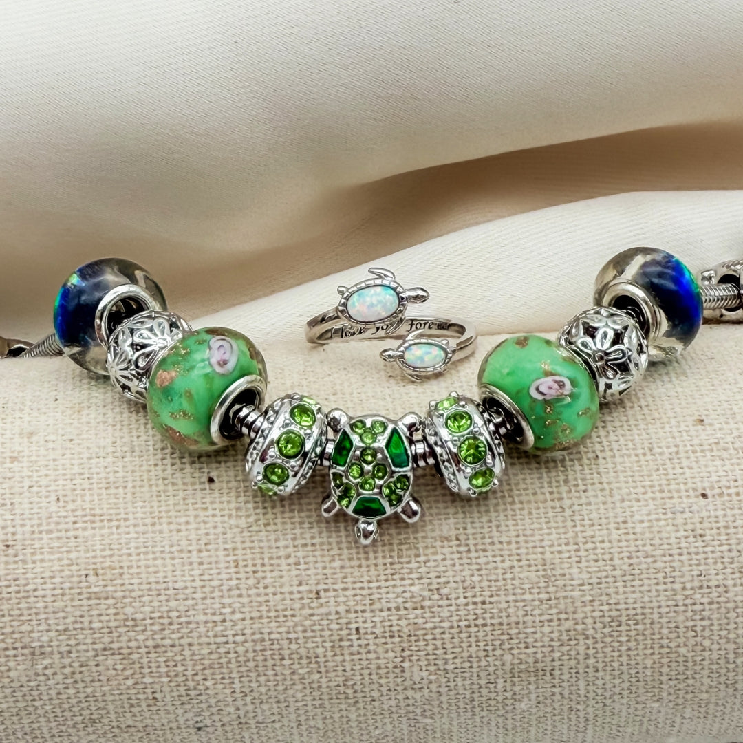 Sea Turtle Bundle - Bracelet & Ring