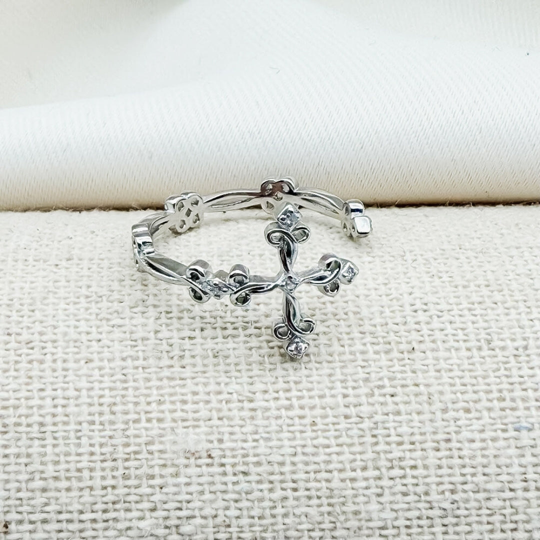 Graceful Devotion Cross Ring