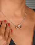 Mother Daughter Heart to Heart Necklace