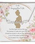 Personalized Mom to Be Name with Heart Necklace