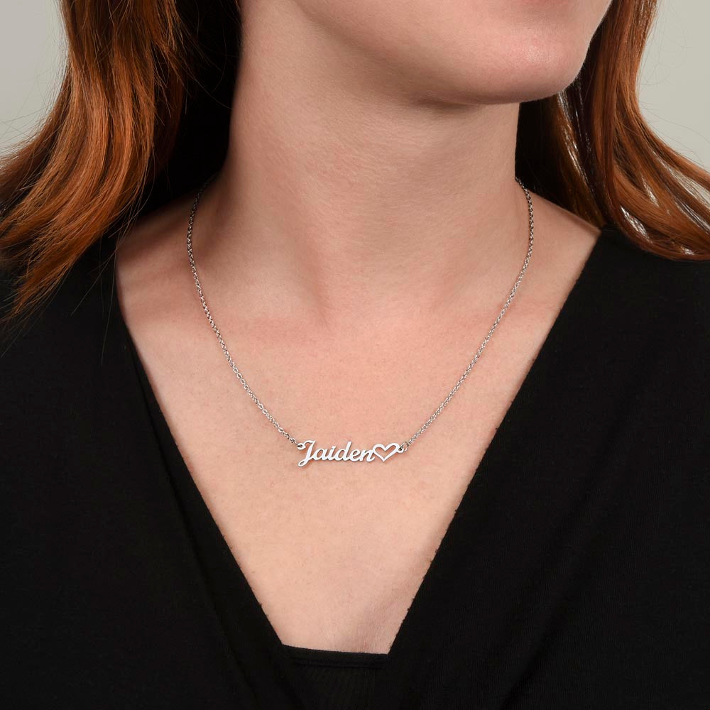 Bella's Heart Name Necklace