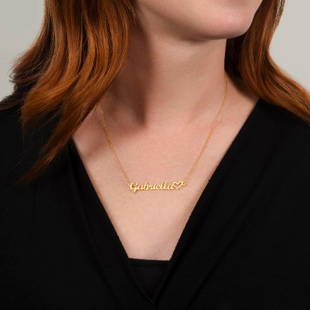 Bella's Heart Name Necklace