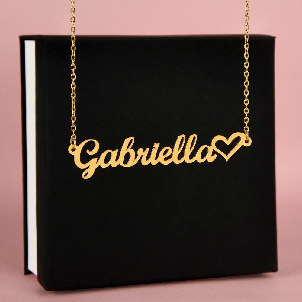 Bella's Heart Name Necklace