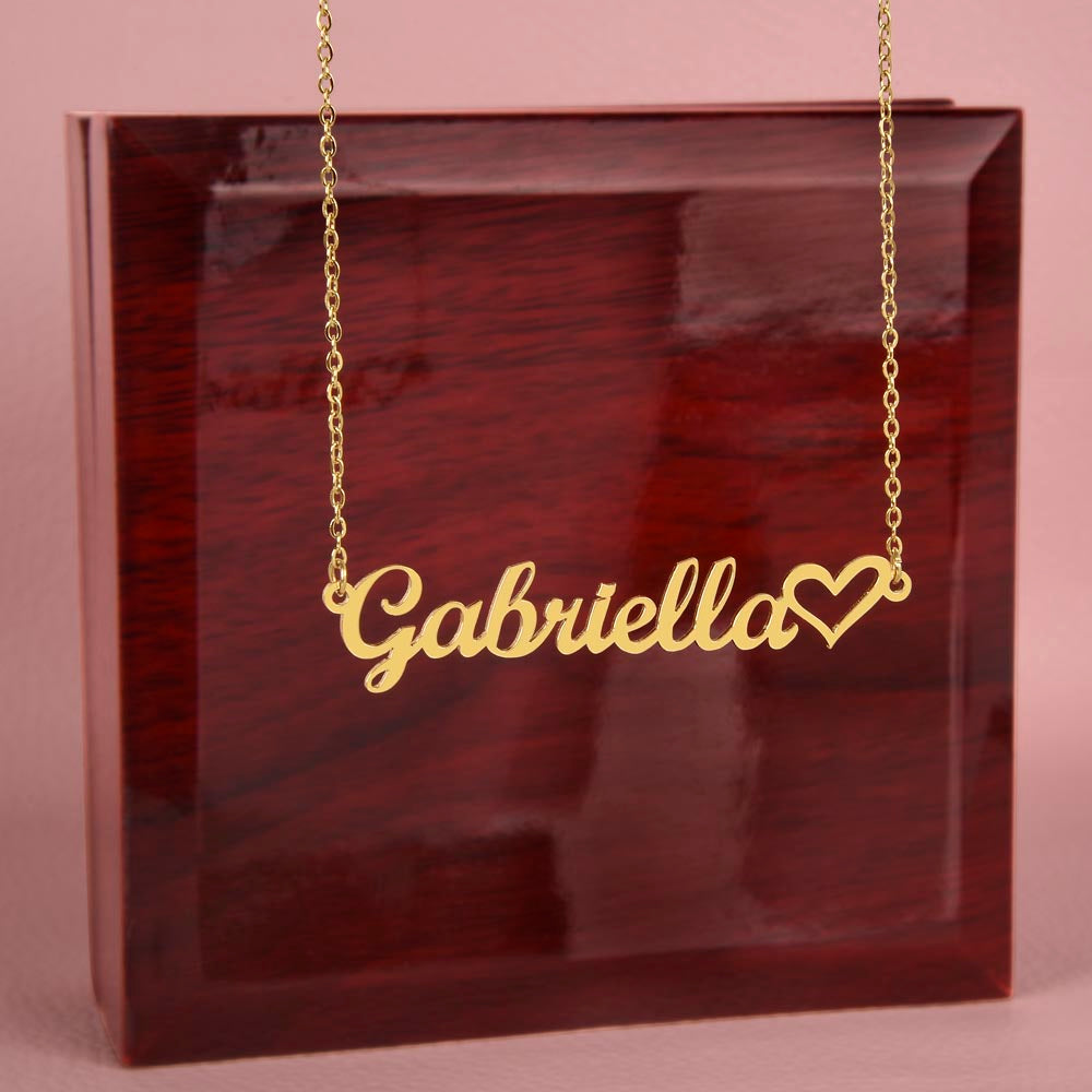 Bella's Heart Name Necklace