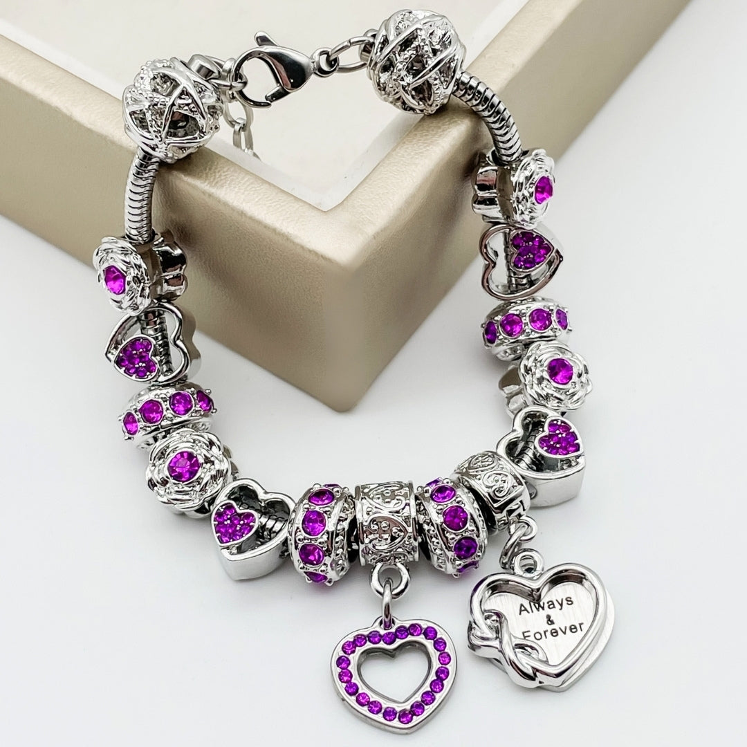 &quot;Always &amp; Forever&quot; Heart Clip-on Charm