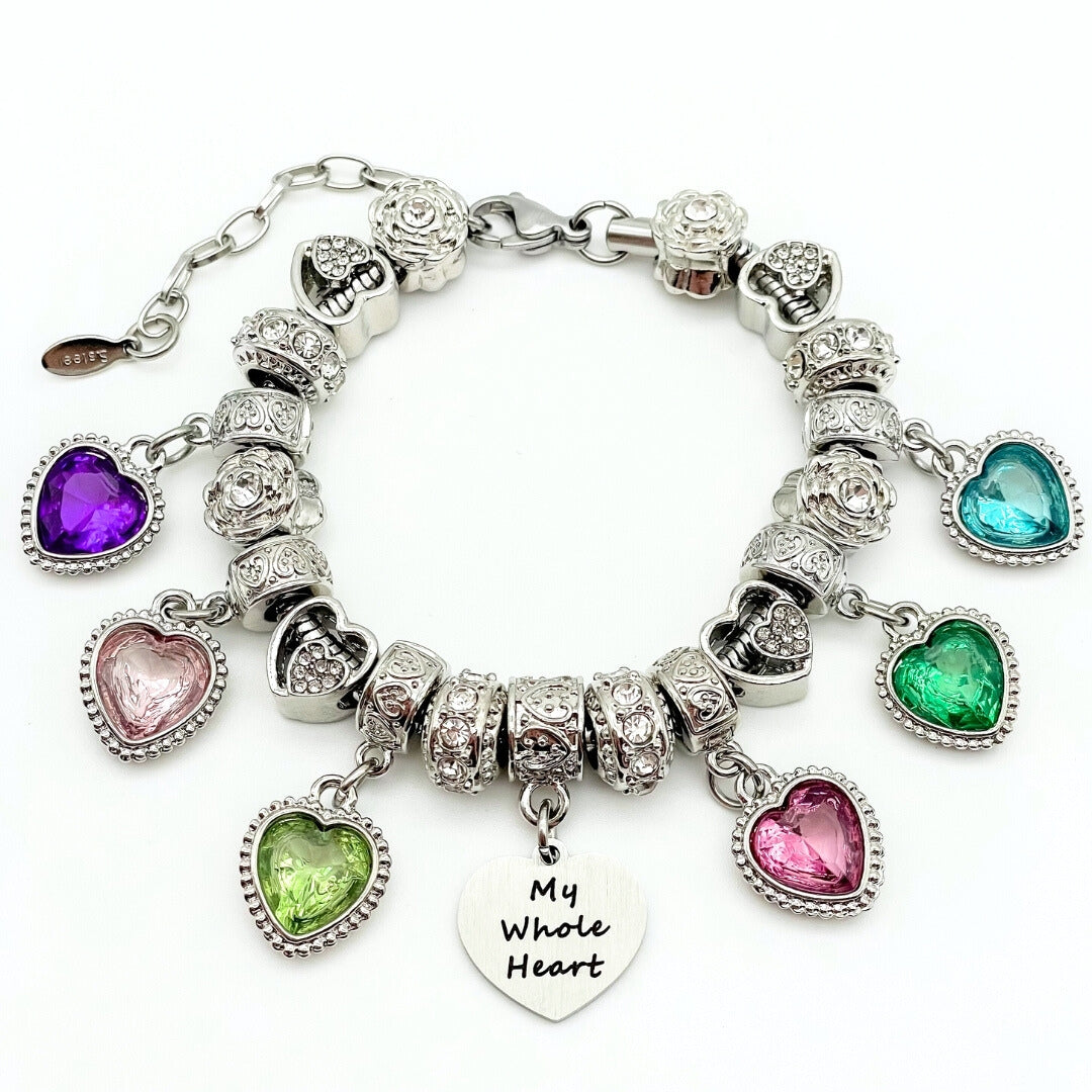 My Whole Heart Birthstone Bracelet