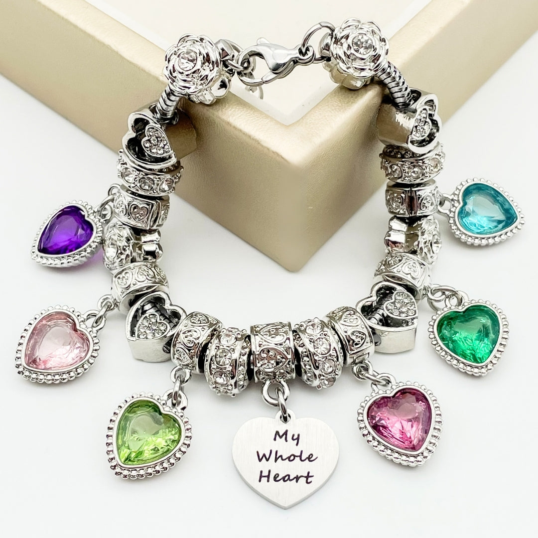 My Whole Heart Birthstone Bracelet