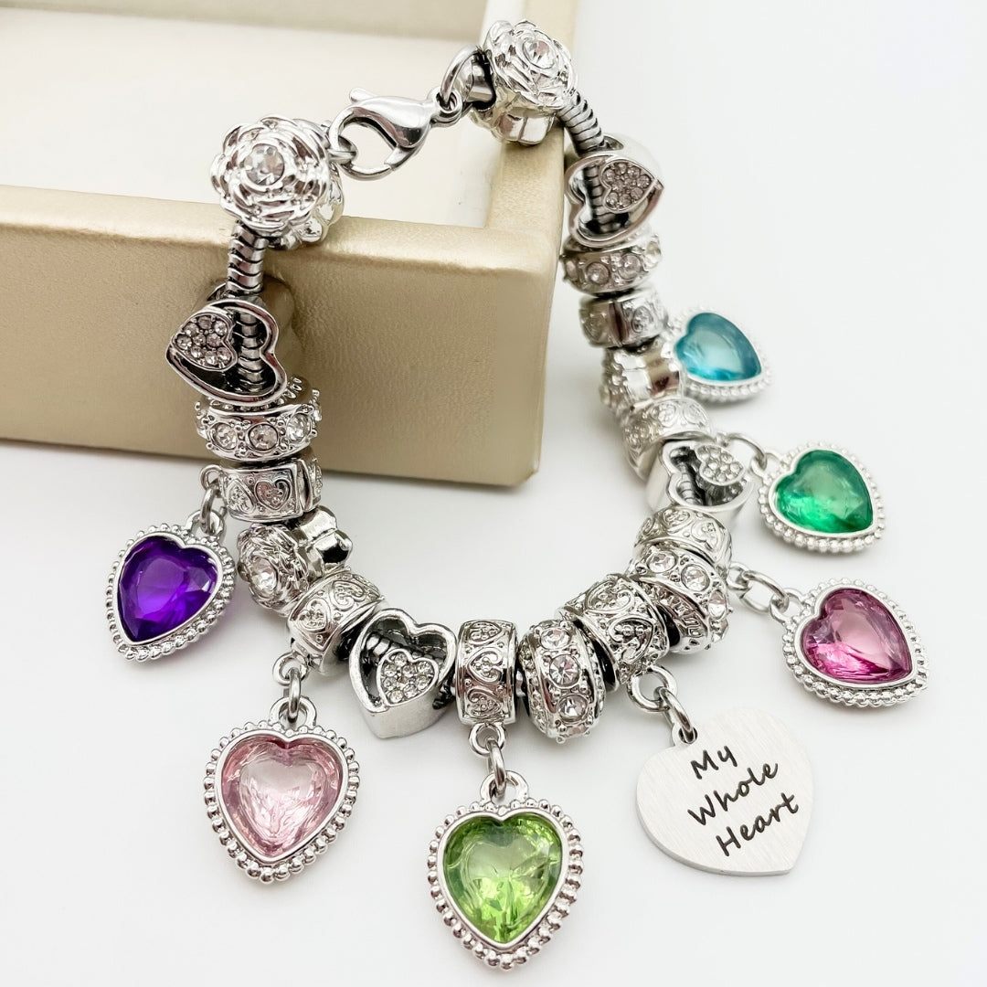 My Whole Heart Birthstone Bracelet