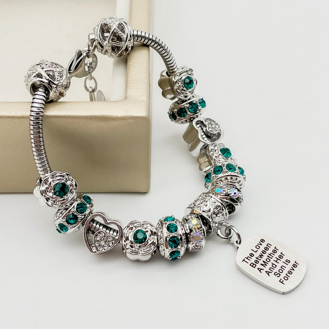 Mother Son Eternal Love Bracelet &amp; Keychain