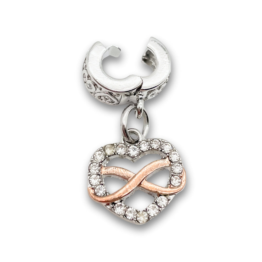 &quot;Infinity Heart&quot; Clip-on Charm