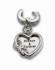 "Always & Forever" Heart Clip-on Charm