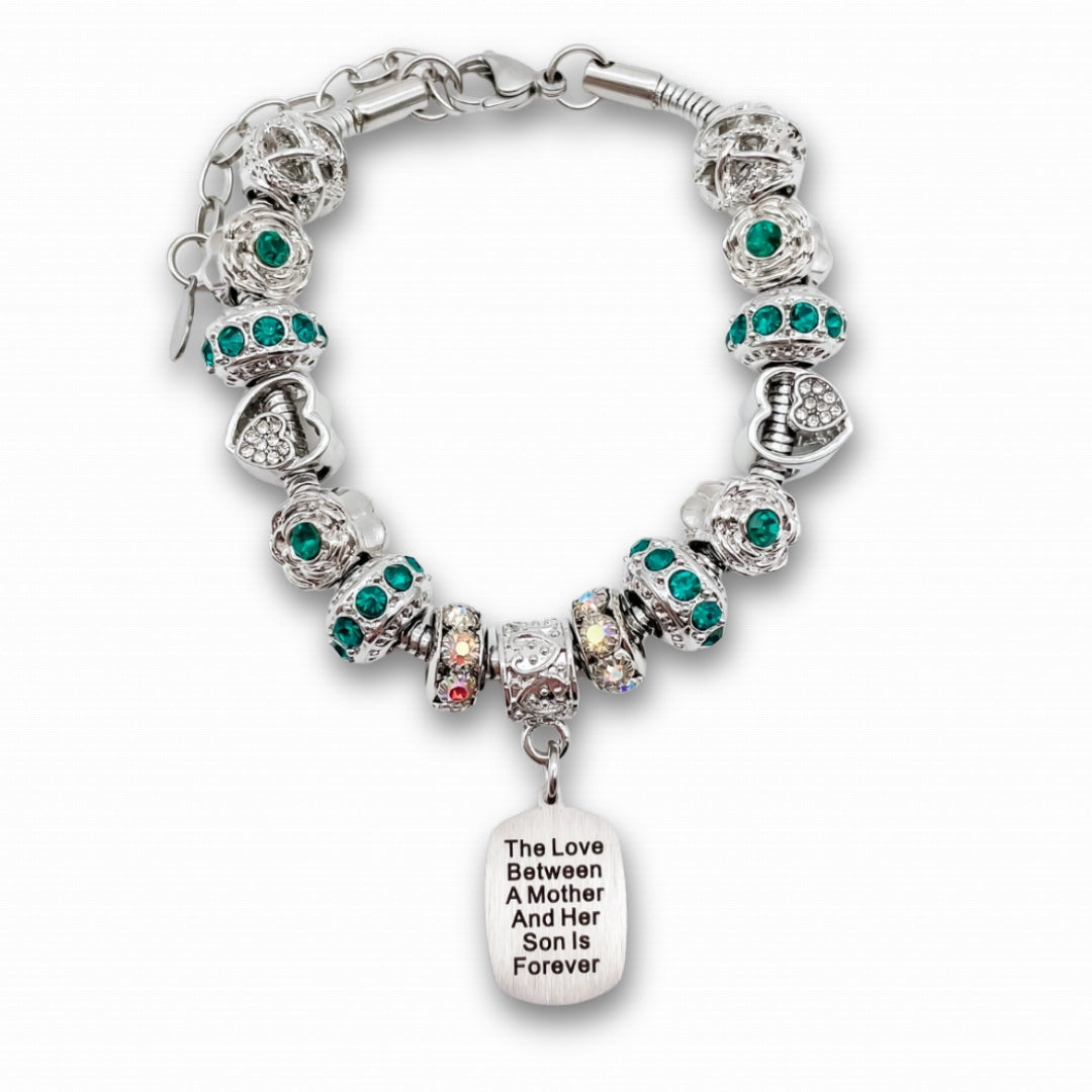 Mother Son Eternal Love Bracelet &amp; Keychain