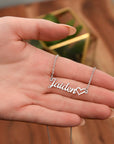 Personalized Mom to Be Name with Heart Necklace